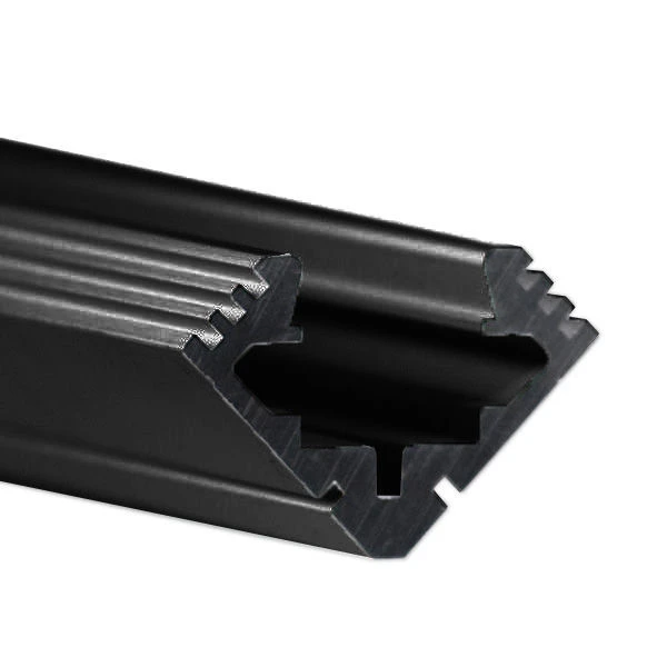 6.56 Ft. Black Anodized Aluminum 45-ALU Channel 1 6.56 Ft. Black Anodized Aluminum 45-ALU Channel