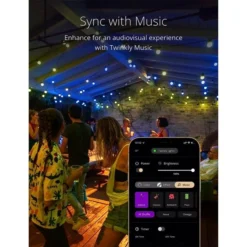 Twinkly Festoon - 33 Ft. RGB LED Outdoor Patio Light Stringer -Bulbs Shop data 1122