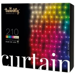 Twinkly Curtain - LED Curtain Light String With 210 RGB+W Bulbs