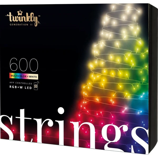 Twinkly Strings - 157.5 Ft. Mini LED Light String With 600 RGB+W LEDs - Green Wire 1 Twinkly Strings - 157.5 Ft. Mini LED Light String With 600 RGB+W LEDs - Green Wire