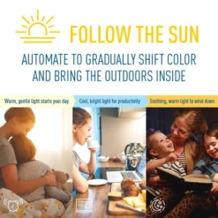 Natural Light - 800 Lumens - LED Smart Bulb - Edison Filament - 7 Watt - Tunable White - 2200-6500 Kelvin - 5 In. X 2.4 In. -Bulbs Shop data 1454