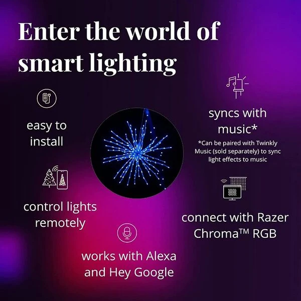 16 In. Twinkly Spritzer - 200 RGB Lights 3 16 In. Twinkly Spritzer - 200 RGB Lights - Image 3