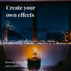 Twinkly Strings - 65.6 Ft. Mini LED Light String With 250 AWW LEDs - Amber, Warm White And Cold White - Green Wire -Bulbs Shop data 1605