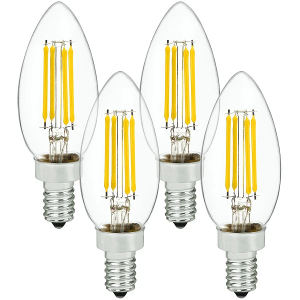 Natural Light - 500 Lumens - 5 Watt - 2700 Kelvin - LED Chandelier Bulb - 3.9 In. X 1.4 In. 1 Natural Light - 500 Lumens - 5 Watt - 2700 Kelvin - LED Chandelier Bulb - 3.9 In. X 1.4 In.