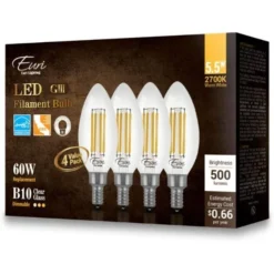 Natural Light - 500 Lumens - 5 Watt - 2700 Kelvin - LED Chandelier Bulb - 3.9 In. X 1.4 In. 9 Natural Light - 500 Lumens - 5 Watt - 2700 Kelvin - LED Chandelier Bulb - 3.9 In. X 1.4 In. -Bulbs Shop data 1637