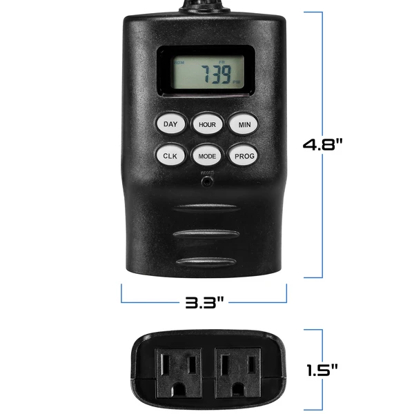 Digital Heavy Duty Outdoor Timer With Battery Back-Up 3 Digital Heavy Duty Outdoor Timer With Battery Back-Up - Image 3