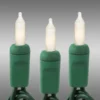 34 Ft. - Green Wire - Christmas Mini Light String - (100) Frosted White Bulbs - 4 In. Bulb Spacing
