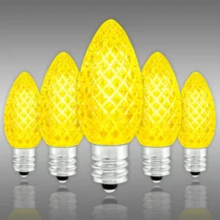 (NEW Technology) C7 - Yellow - Faceted LED - VividCore Premium - 50% Brighter
