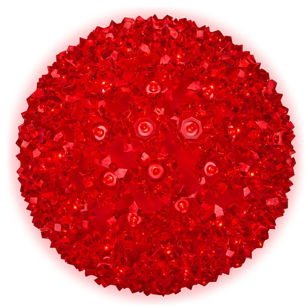 7.5 In. - LED Starlight Sphere - (100) Red Wide Angle LED Lights 1 7.5 In. - LED Starlight Sphere - (100) Red Wide Angle LED Lights