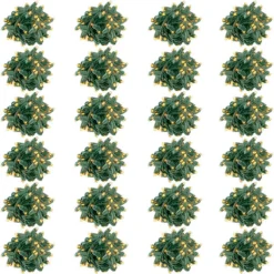 LED Christmas String Lights - 26 Ft. - (50) Wide Angle Warm White Deluxe LED's - 6 In. Bulb Spacing - Green Wire -Bulbs Shop data 277