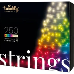 Twinkly Strings - 65.6 Ft. Mini LED Light String With 250 RGB+W LEDs - Transparent Wire