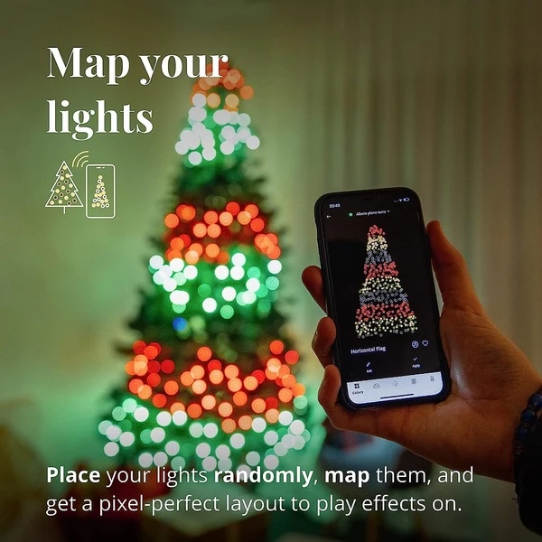 Twinkly Strings - 26.2 Ft. Mini LED Light String With 100 RGB LEDs - Green Wire 7 Twinkly Strings - 26.2 Ft. Mini LED Light String With 100 RGB LEDs - Green Wire - Image 7