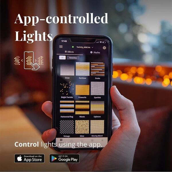 16.4 Ft. Twinkly LED Icicle Light String With 190 AWW LEDs - Amber, Warm White And Cold White 3 16.4 Ft. Twinkly LED Icicle Light String With 190 AWW LEDs - Amber, Warm White And Cold White - Image 3