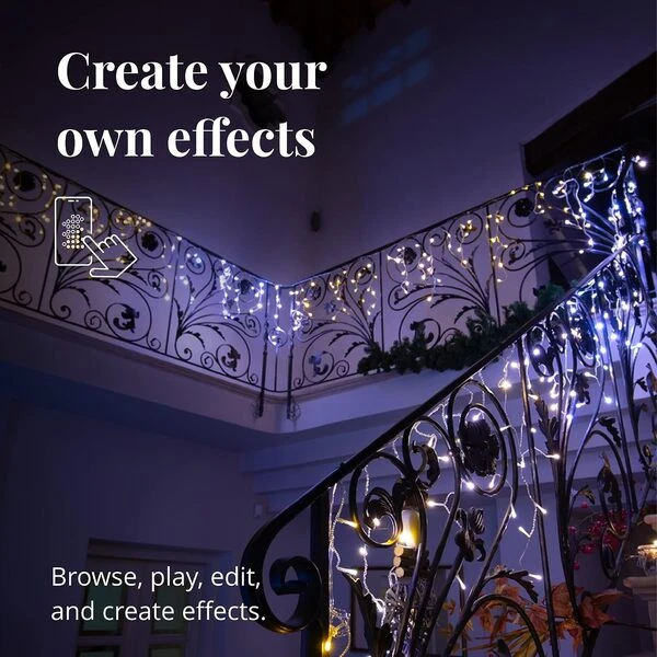 16.4 Ft. Twinkly LED Icicle Light String With 190 AWW LEDs - Amber, Warm White And Cold White 4 16.4 Ft. Twinkly LED Icicle Light String With 190 AWW LEDs - Amber, Warm White And Cold White - Image 4