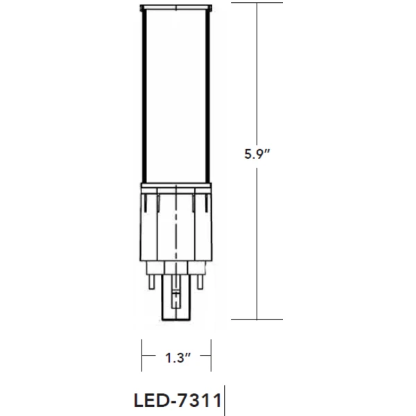 880 Lumens - 7 Watt - 3500 Kelvin - LED PL Lamp 5 880 Lumens - 7 Watt - 3500 Kelvin - LED PL Lamp - Image 5