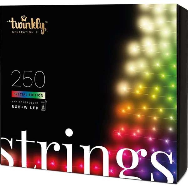 Twinkly Strings - 65.6 Ft. Mini LED Light String With 250 RGB+W LEDs - Green Wire 1 Twinkly Strings - 65.6 Ft. Mini LED Light String With 250 RGB+W LEDs - Green Wire