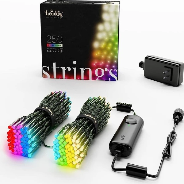 Twinkly Strings - 65.6 Ft. Mini LED Light String With 250 RGB+W LEDs - Green Wire 2 Twinkly Strings - 65.6 Ft. Mini LED Light String With 250 RGB+W LEDs - Green Wire - Image 2